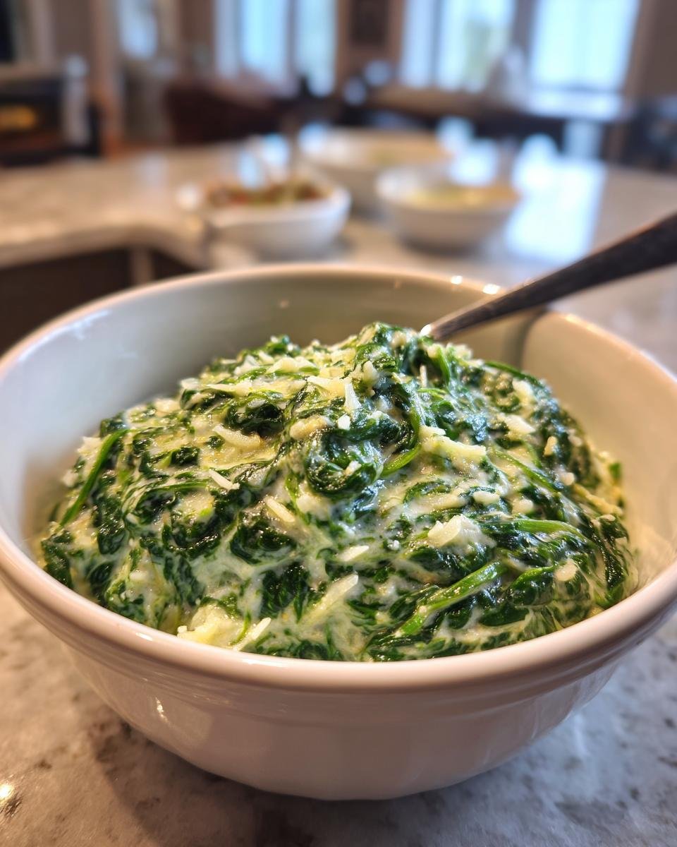 Creamed Spinach (naturally GF) - detail 2