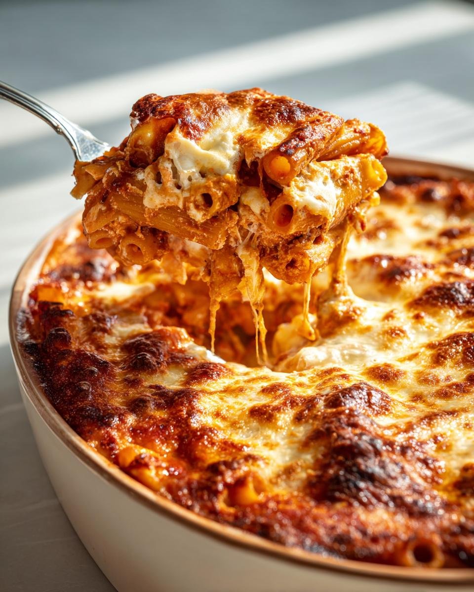 Gluten-Free Baked Ziti with Ricotta and Mozzarella - detail 1