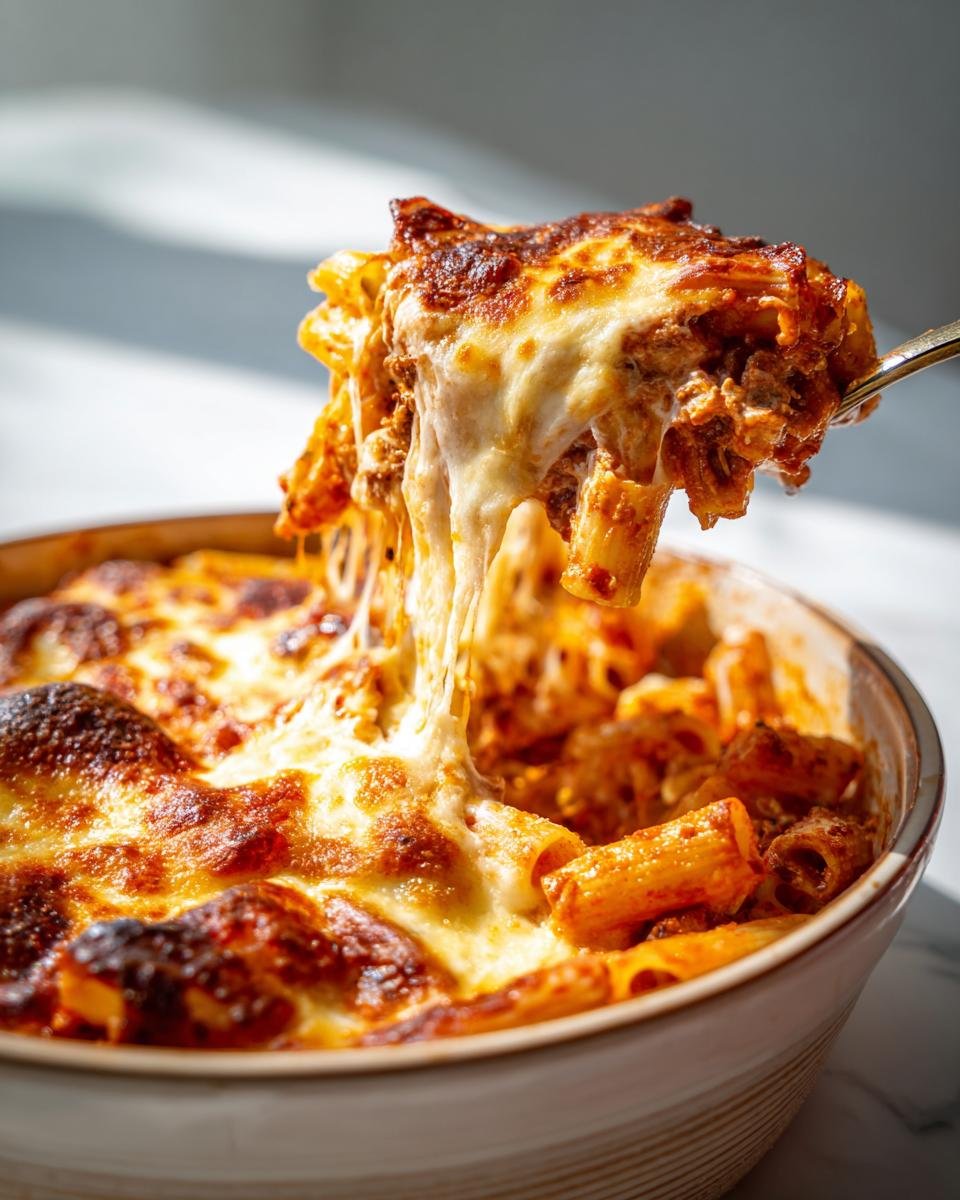 Gluten-Free Baked Ziti with Ricotta and Mozzarella - detail 2