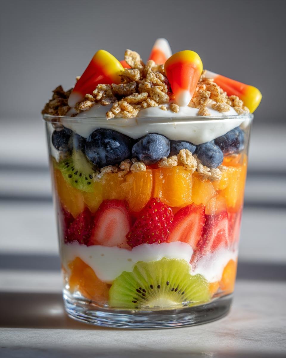 Gluten-Free Candy Corn Fruit Parfaits - detail 1
