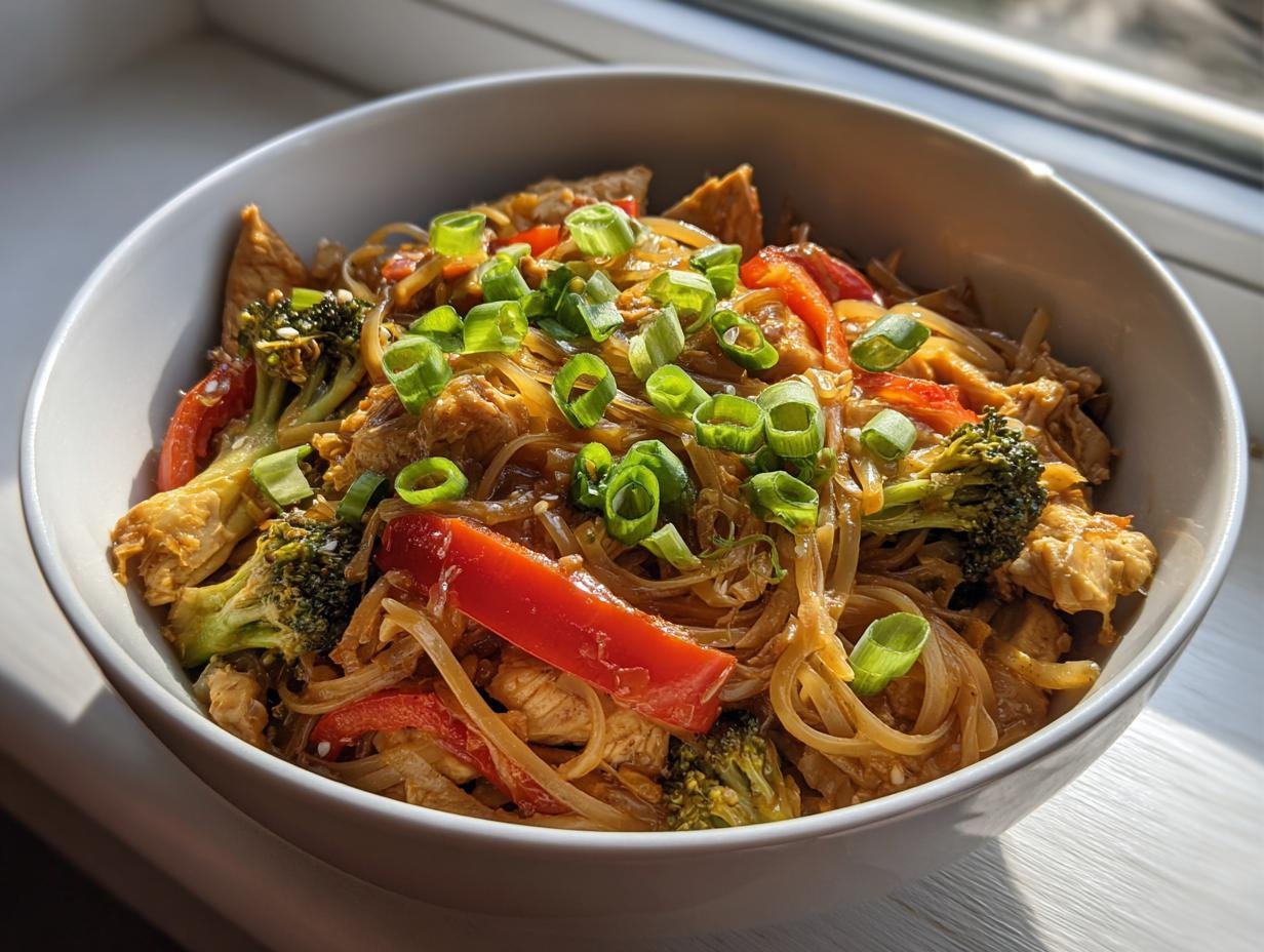 30-Minute Gluten-Free Chicken Stir-Fry with Rice Noodles
