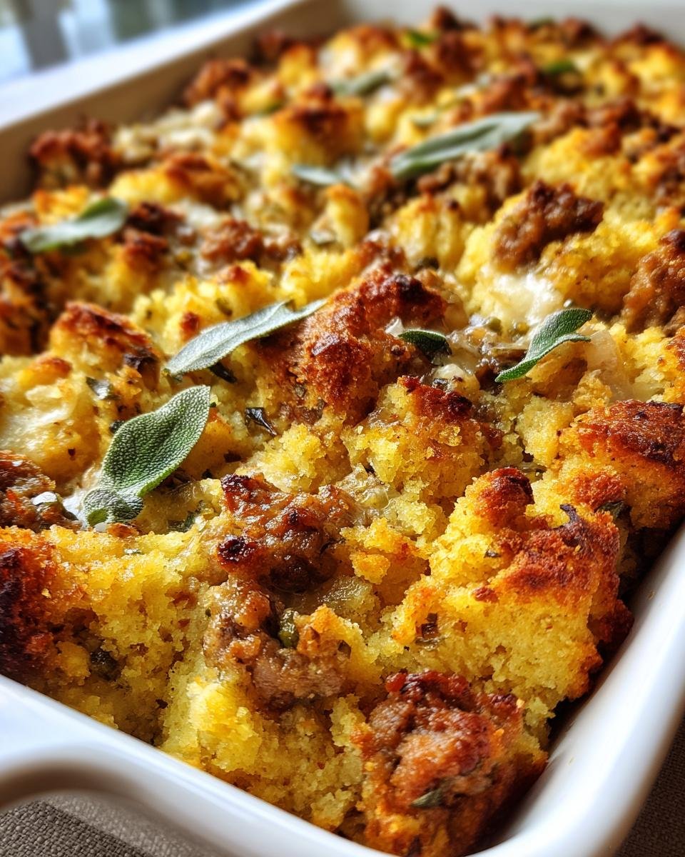 Gluten-Free Cornbread Stuffing with Sausage & Sage - detail 2