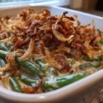 Gluten-Free Green Bean Casserole (with homemade GF cream of mushroom soup & crispy GF onions)