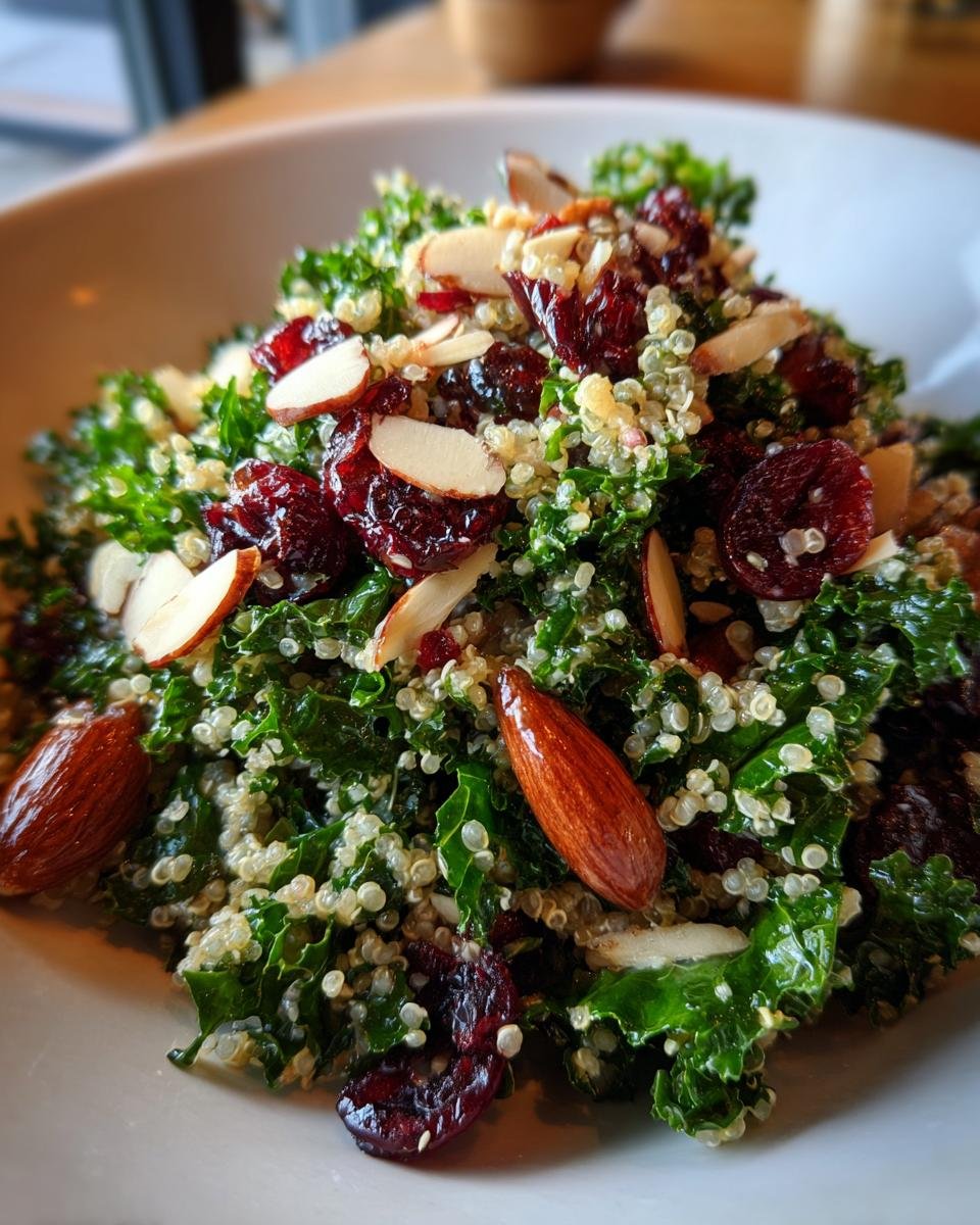 Gluten-Free Kale & Quinoa Salad with Dried Cranberries - detail 1