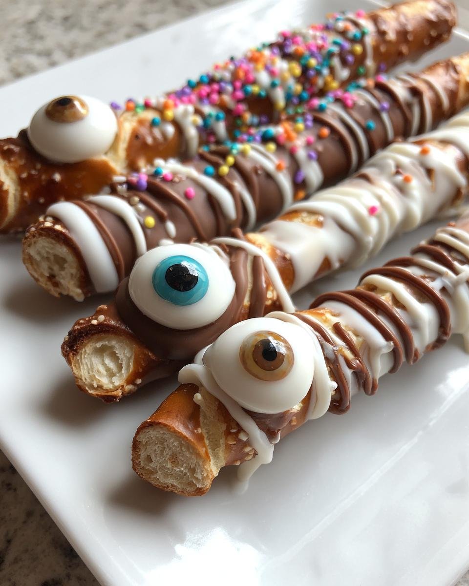 Gluten-Free Monster Eye Pretzel Rods - detail 1