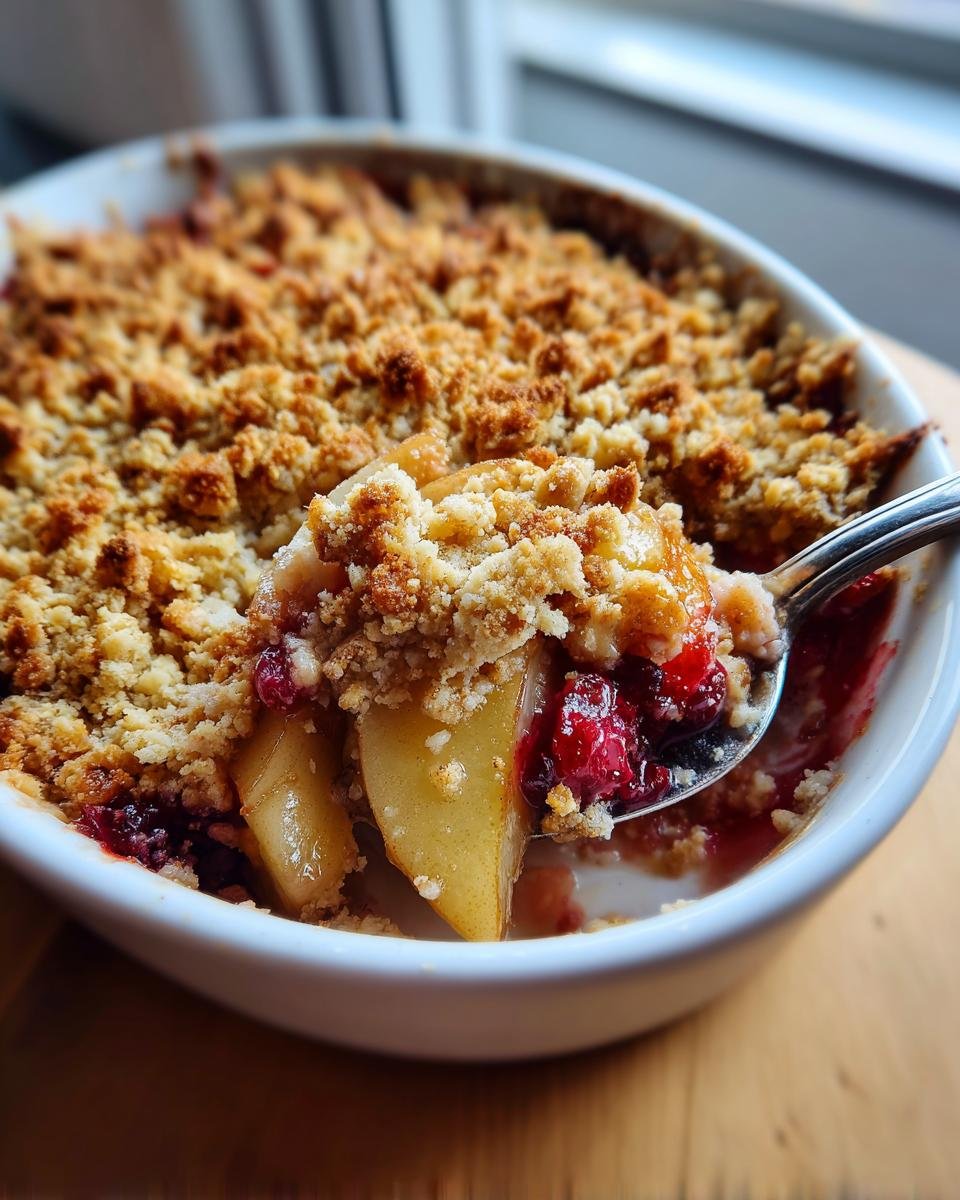 Gluten-Free Pear & Cranberry Crumble - detail 1