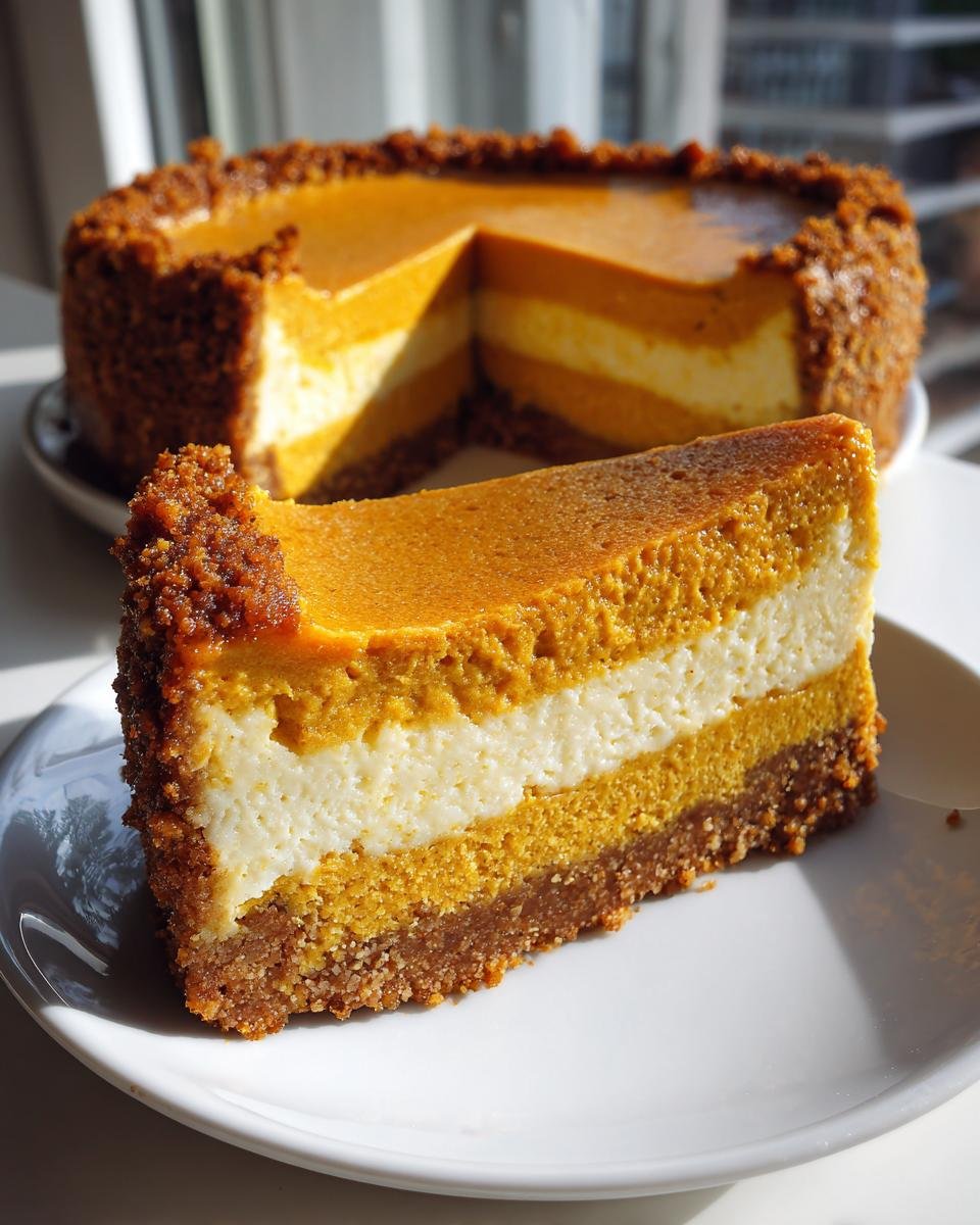 Gluten-Free Pumpkin Cheesecake with a Gingersnap Crust - detail 2