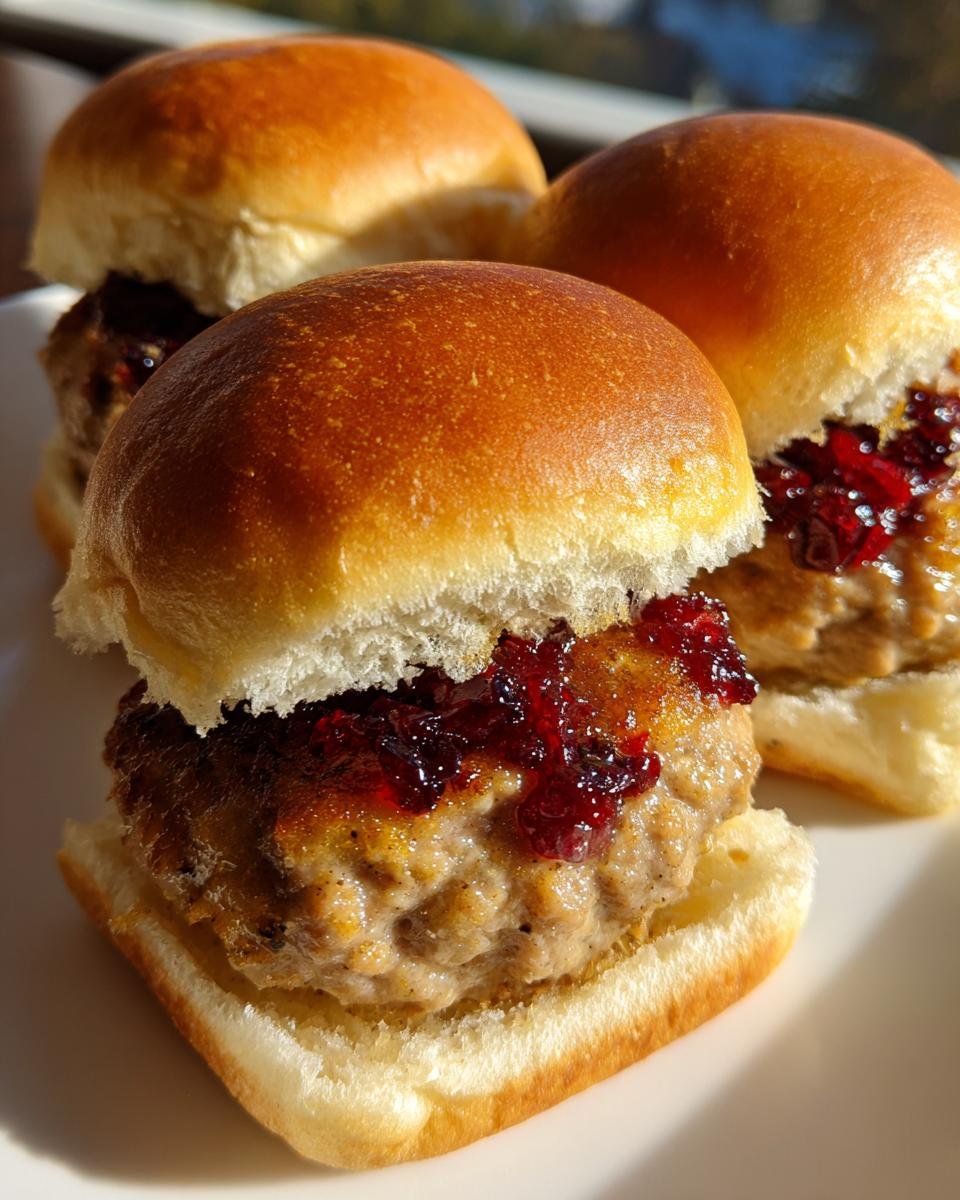 Gluten-Free Turkey & Cranberry Sliders (on GF rolls) - detail 2