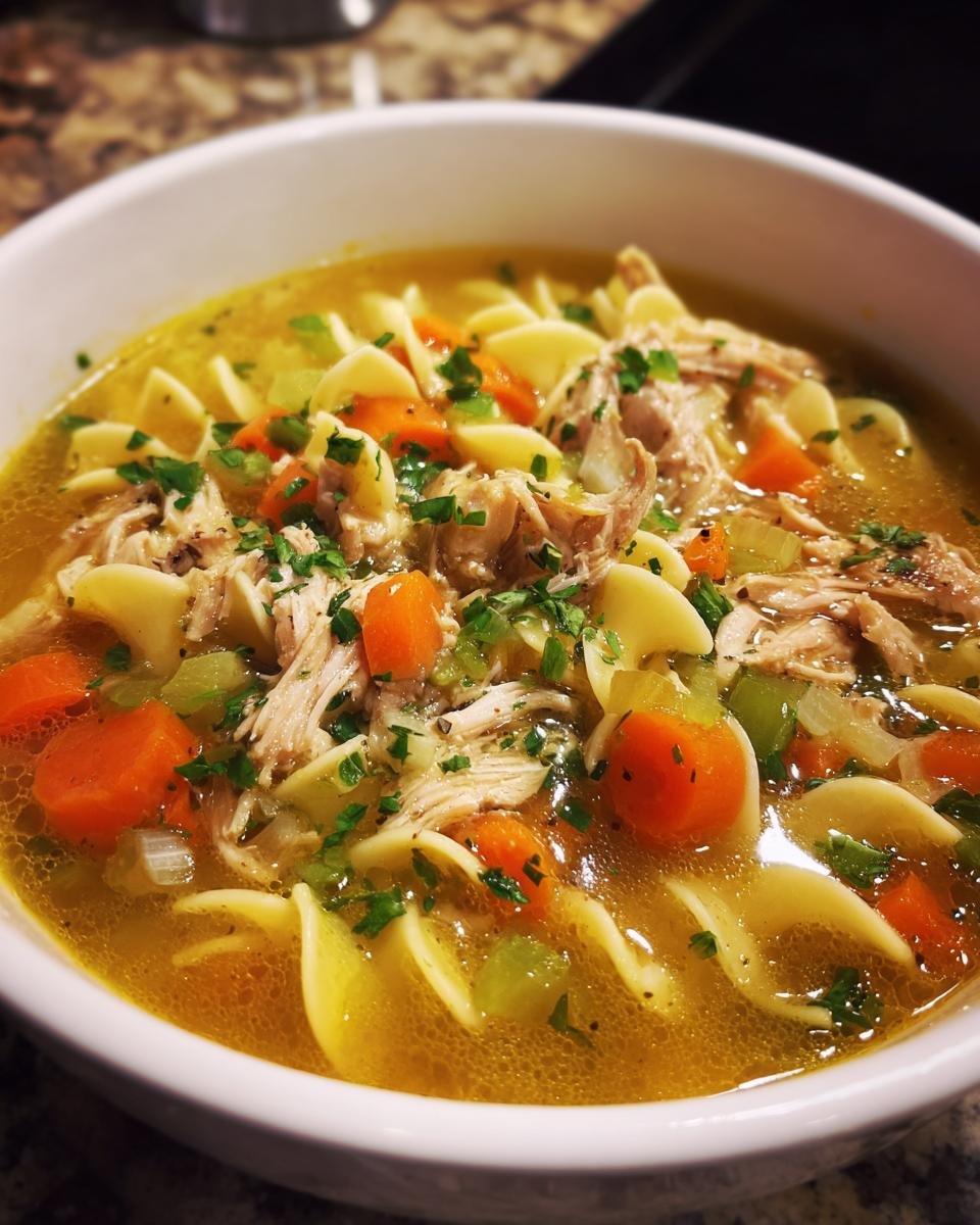 Gluten-Free Turkey Noodle Soup (with GF egg noodles) - detail 1