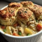 Gluten-Free Turkey Pot Pie with a Biscuit Topping