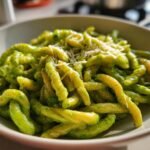 Gluten-Free "Worm" & Cheese Pasta (green GF pasta)