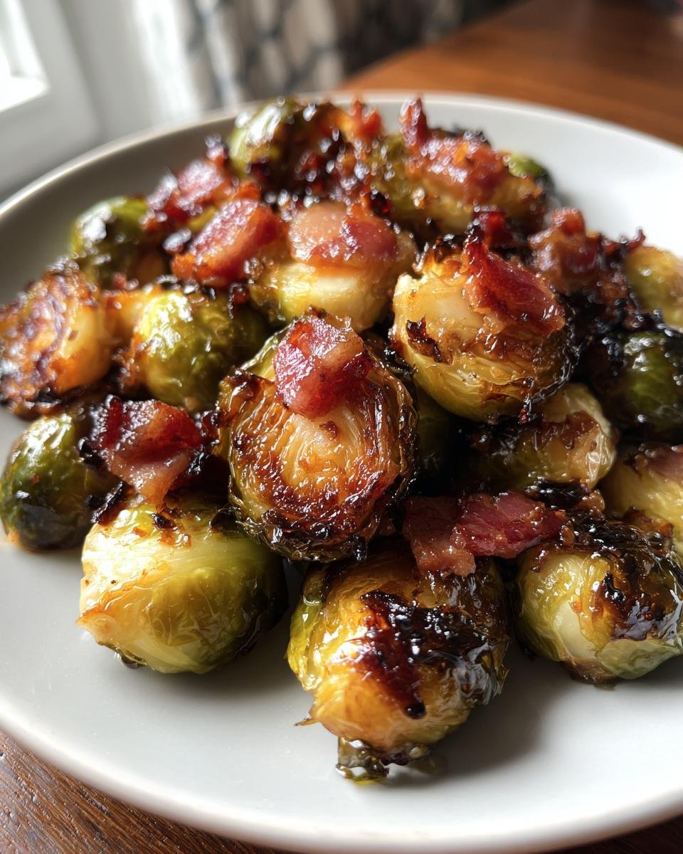 Roasted Brussels Sprouts with Bacon & Maple Syrup - detail 1