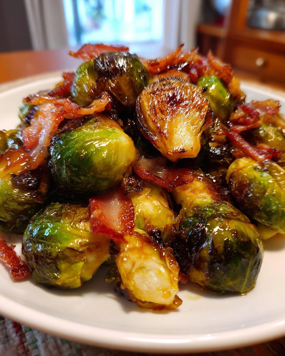 Roasted Brussels Sprouts with Bacon & Maple Syrup - detail 2