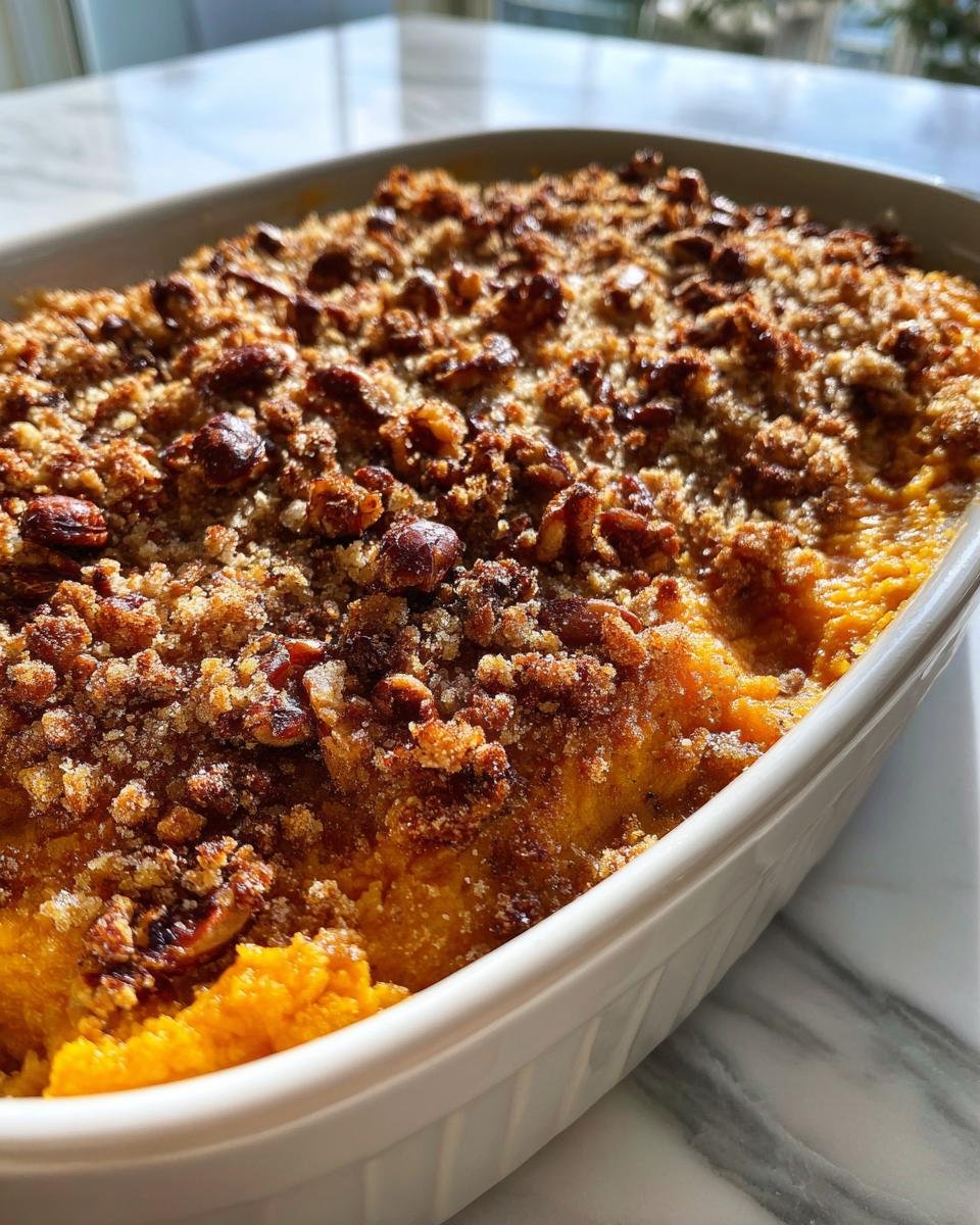 Sweet Potato Casserole with Gluten-Free Pecan Streusel Topping - detail 2